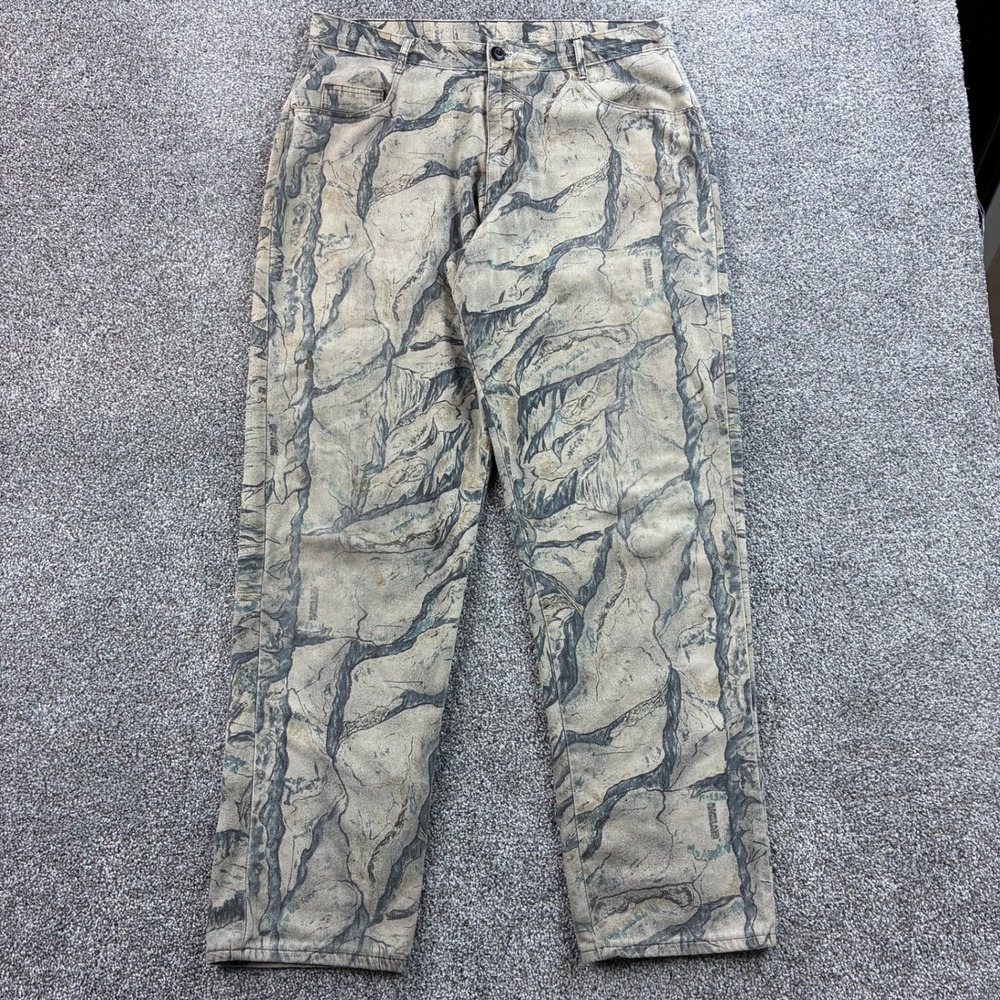 Vintage Gander Mountain Camo Pants Mens 36x34 Tan Badlands Camo Cotton Blend